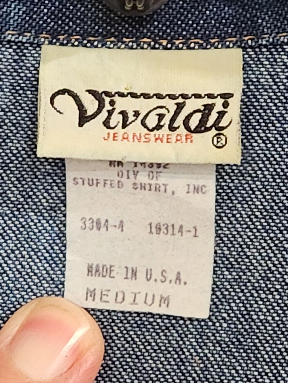 VTG Vivaldi Denim Vest M Made in USA 90s Festival Boho Coastal Cowgirl Western - Picture 3 of 9